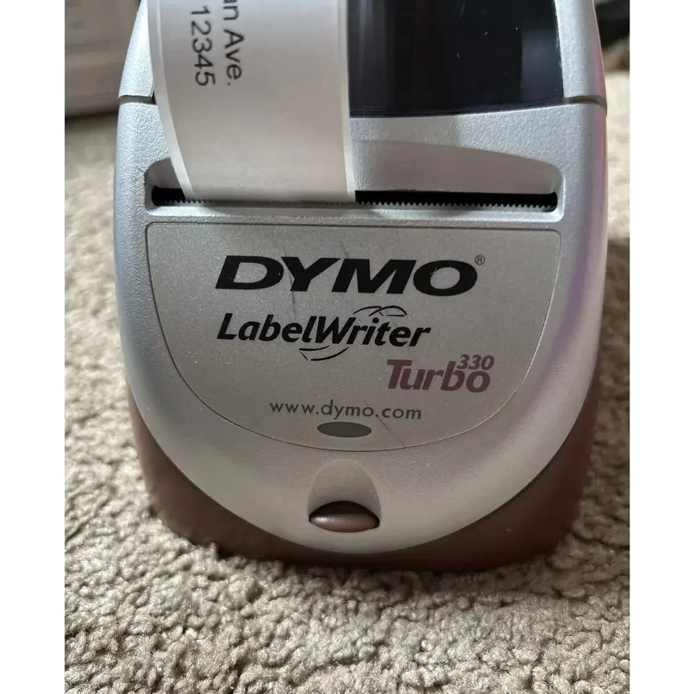 Dymo LabelWriter 330 Turbo Maroon & Silver Thermal Label Printer Working USB